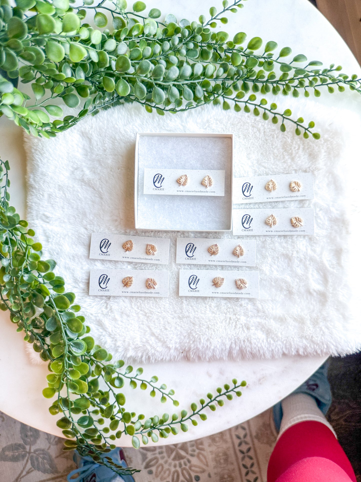 Monstera Leaf Stud Earring