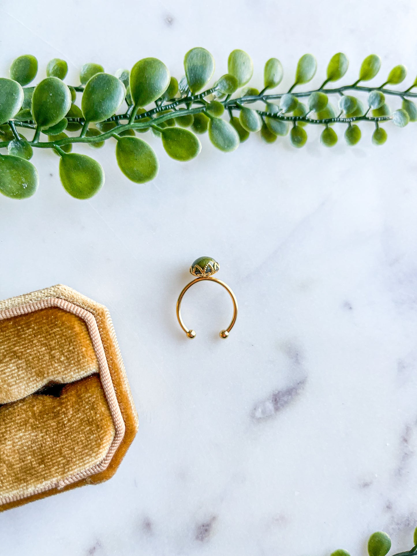 Stainless Steel Flower Style Setting Gold