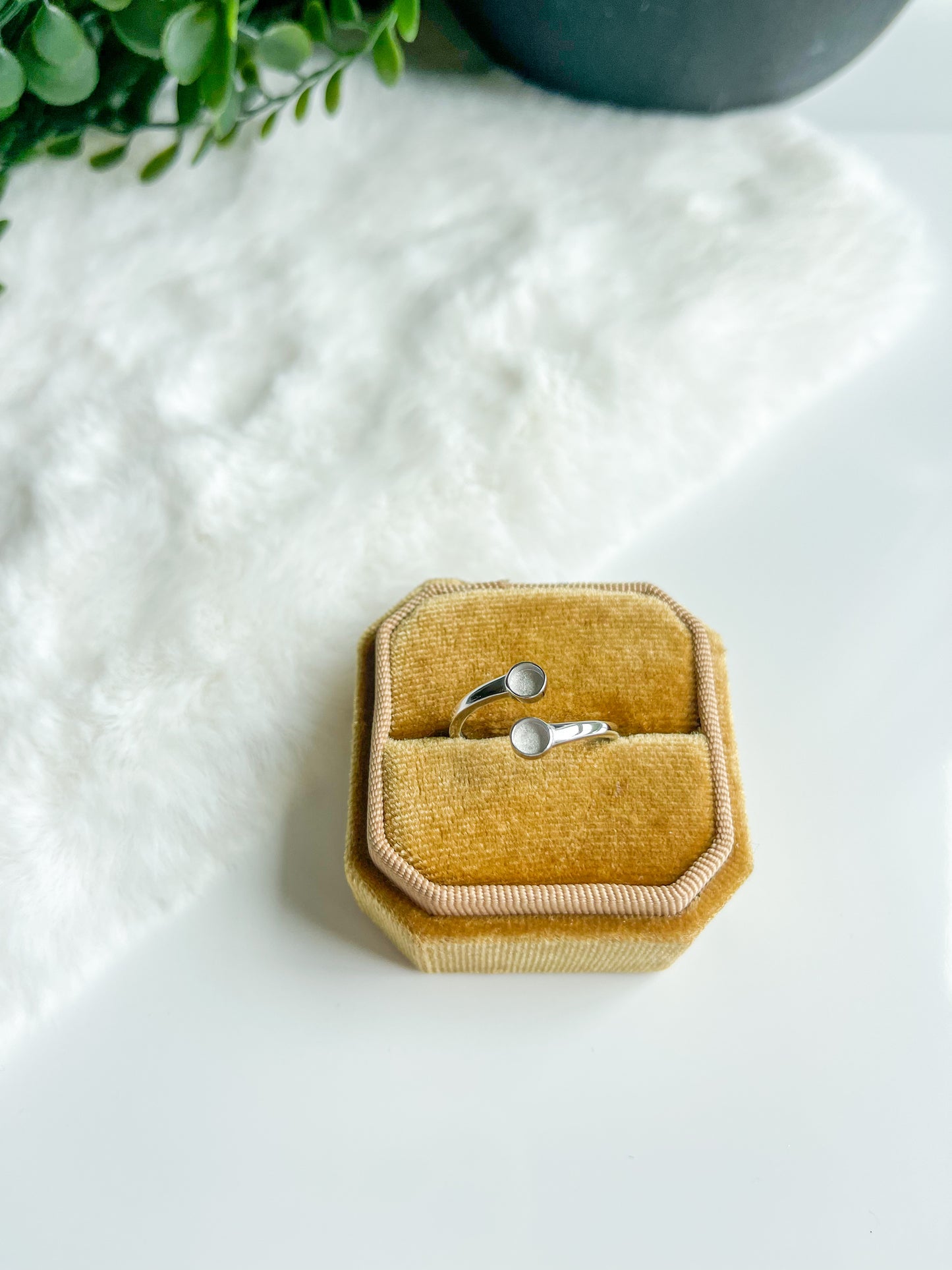 925 Sterling 4mm Double Stone Ring
