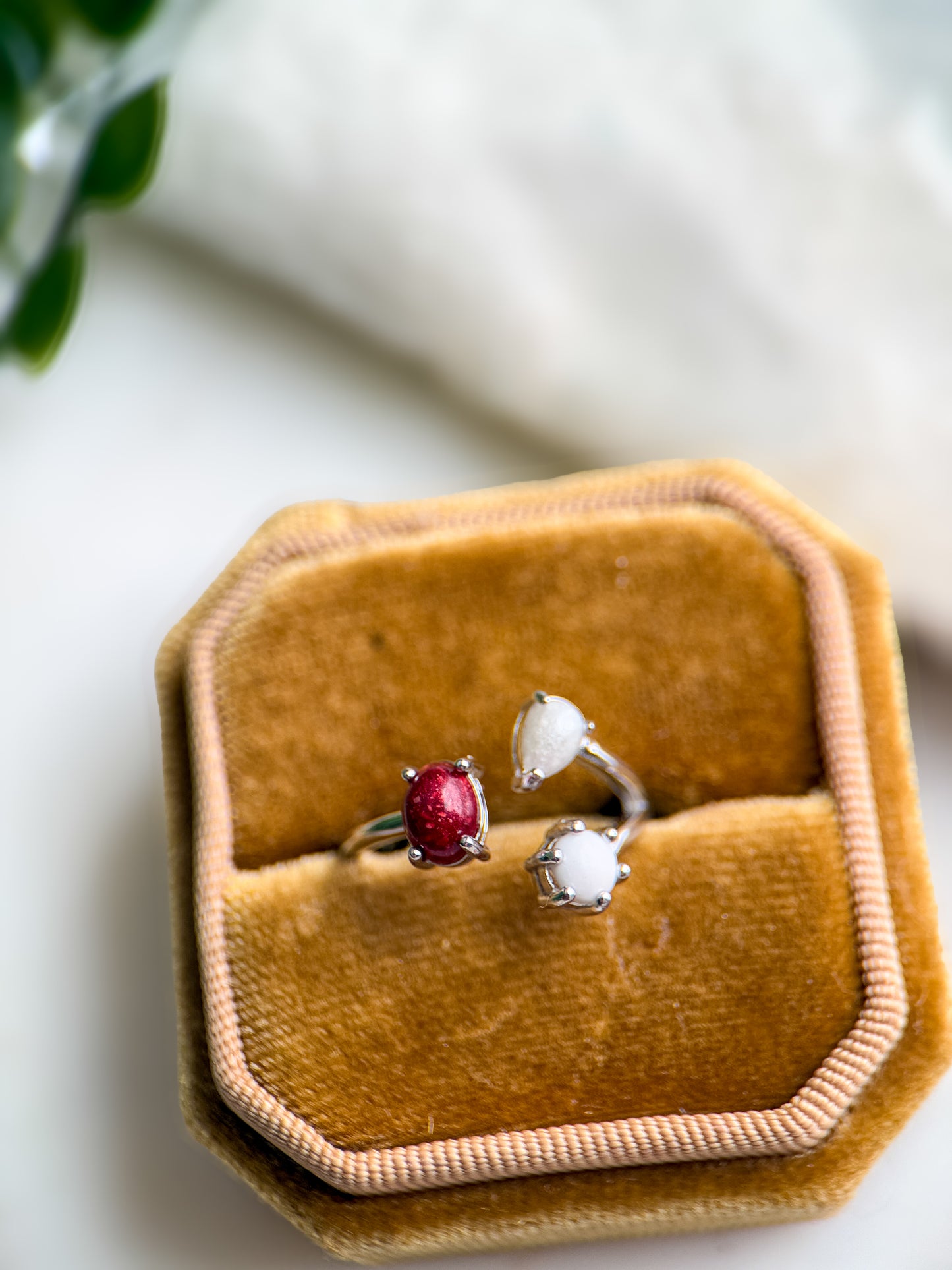 925 Sterling Gold 3 Stone Band