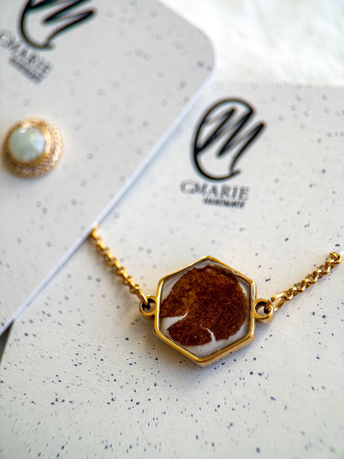 Gold Hexagon Adjustable Bracelet Chain