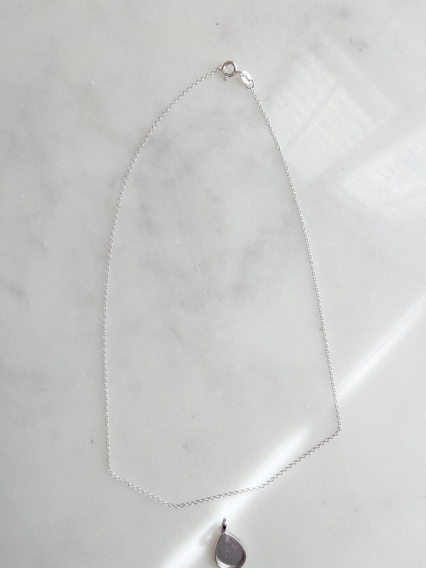 925 Sterling Tear Drop Necklace Pendant