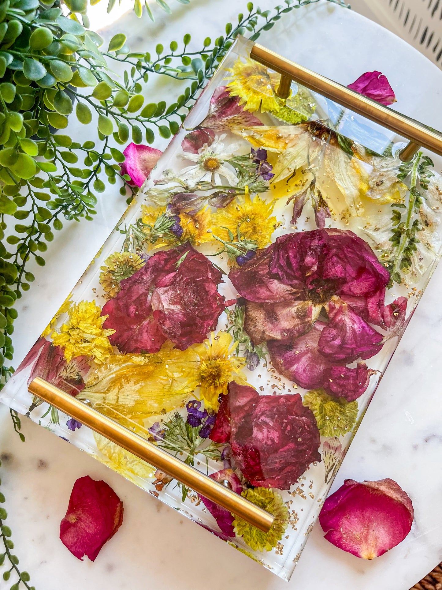 Large Resin Memorial Flower Tray