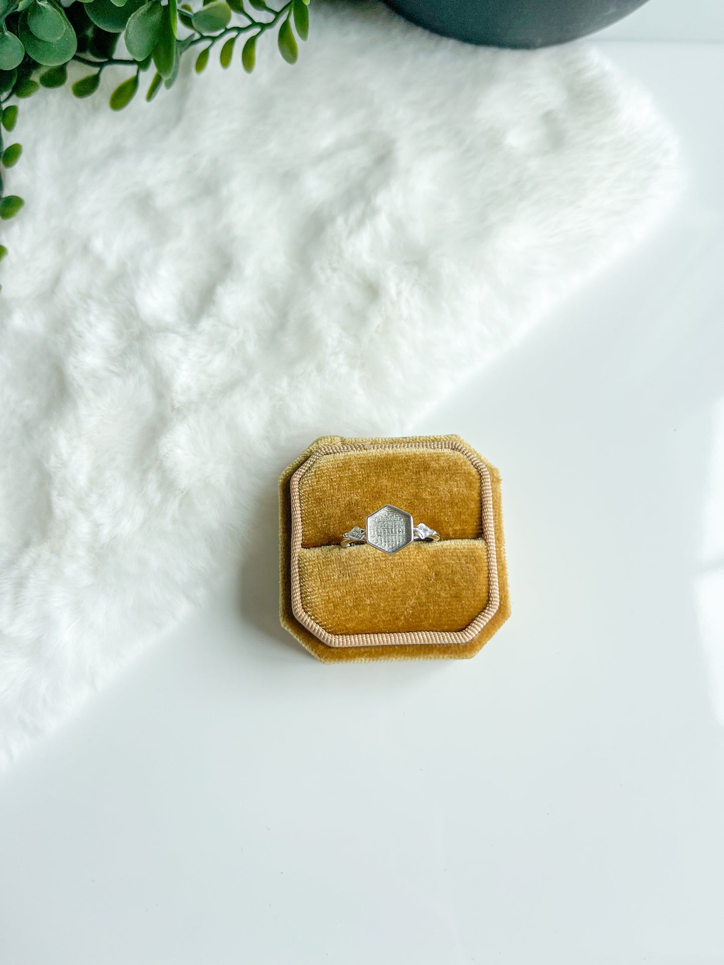 925 Sterling 8mm Hexagon Ring