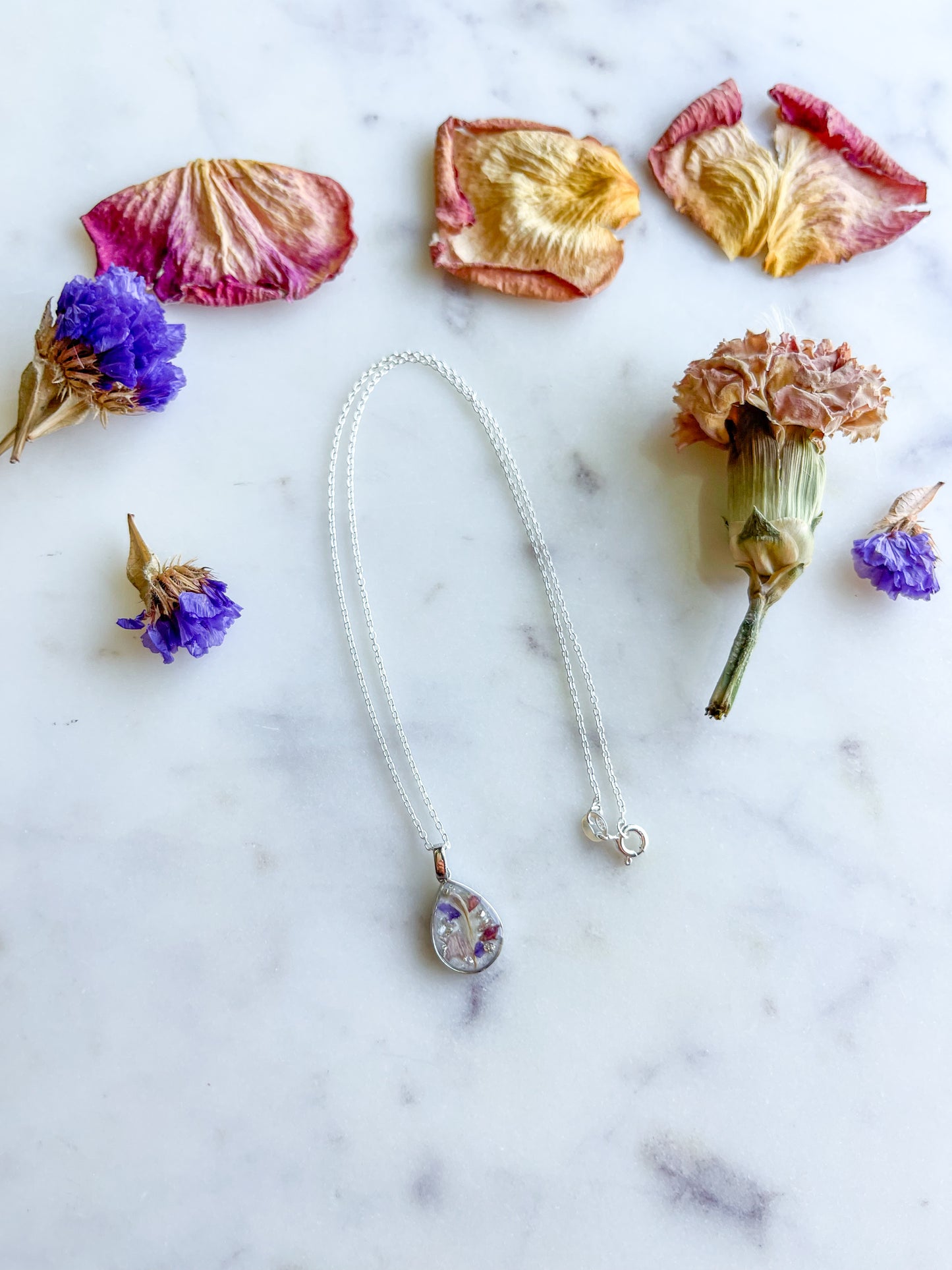 925 Sterling Tear Drop Necklace Pendant