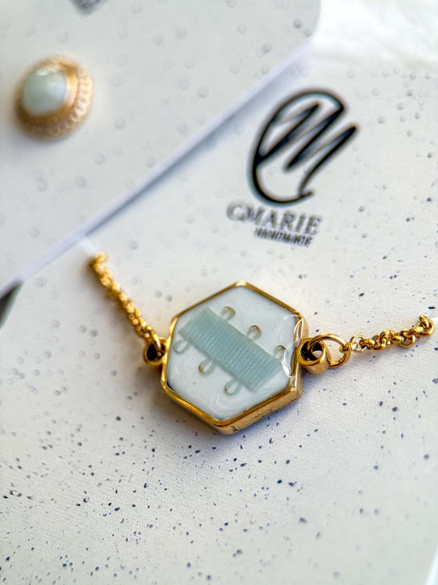 Gold Hexagon Adjustable Bracelet Chain