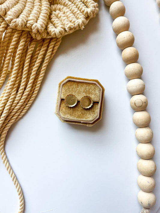 Gold Lace Prong Earring Blank