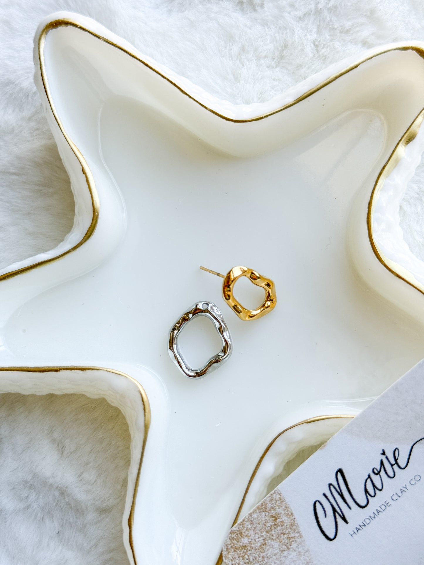 Gold & Silver Minimalist Stud