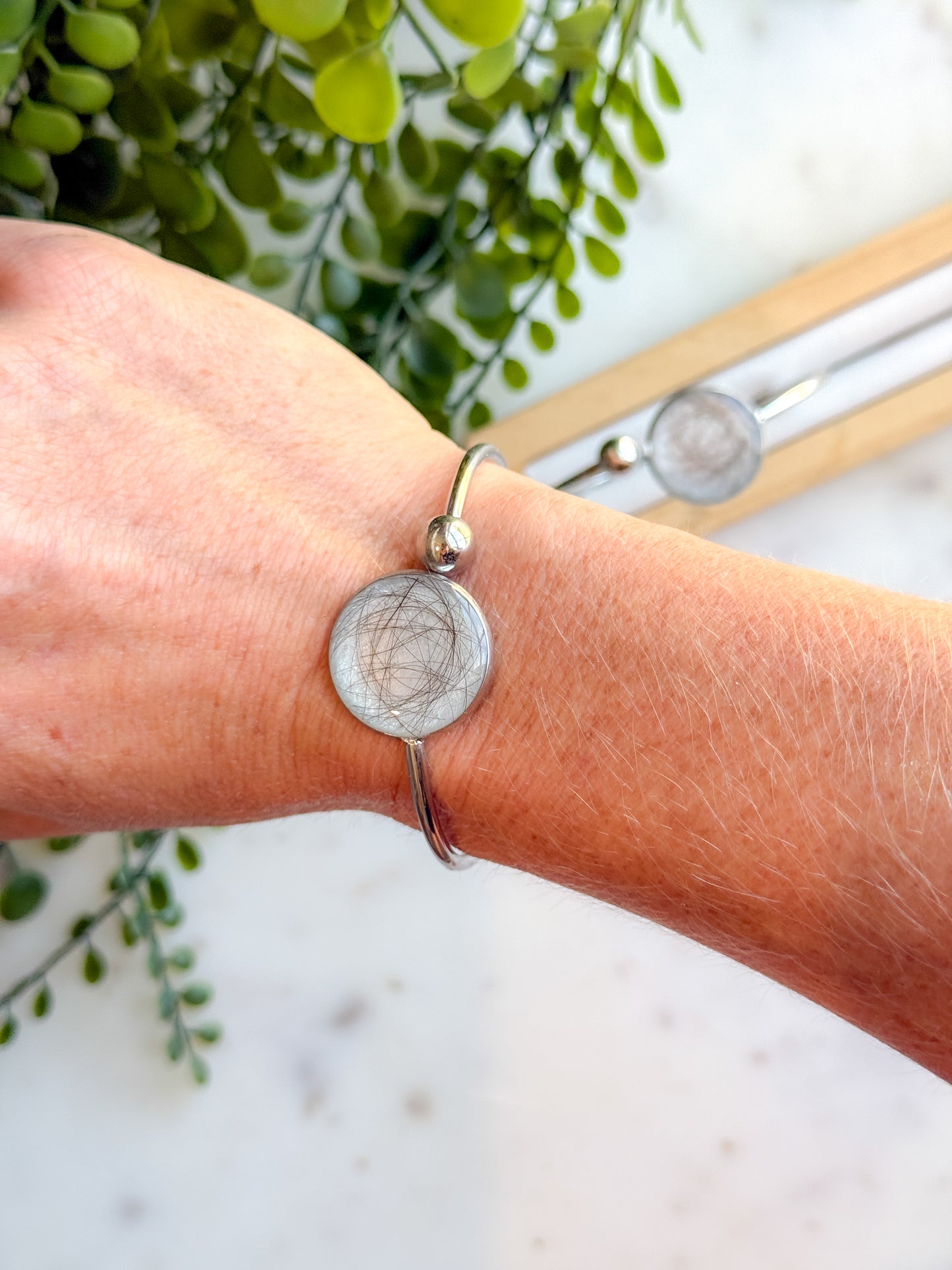 Cuff with 20mm Round Stone