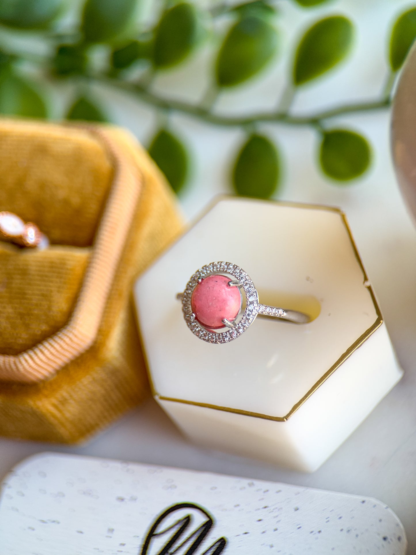 925 Sterling 8mm Round Halo Ring