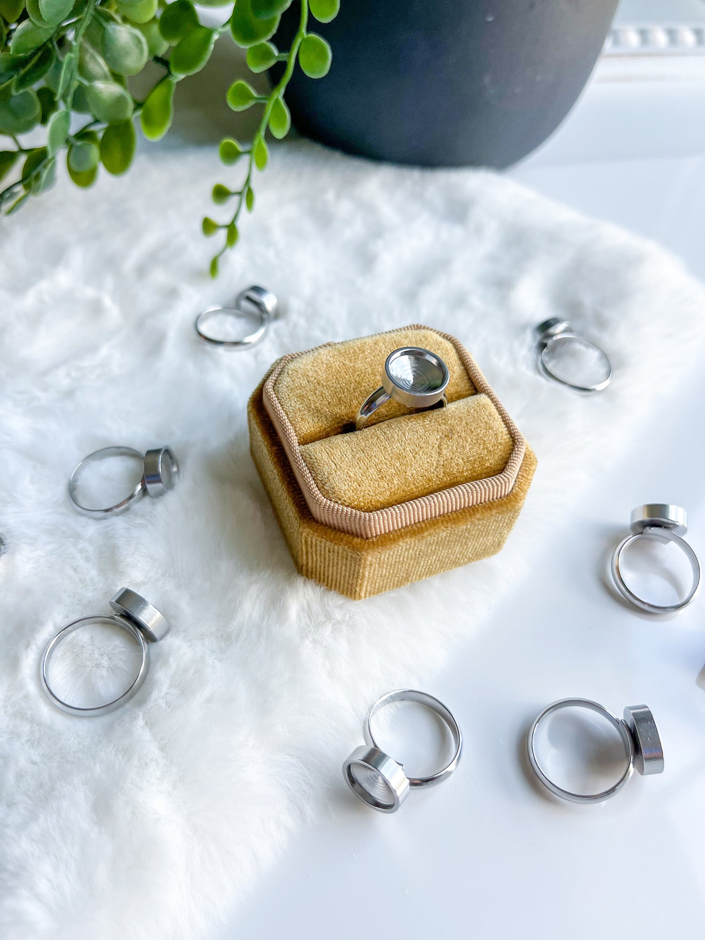 Stainless Steel Round Deep 10mm Ring
