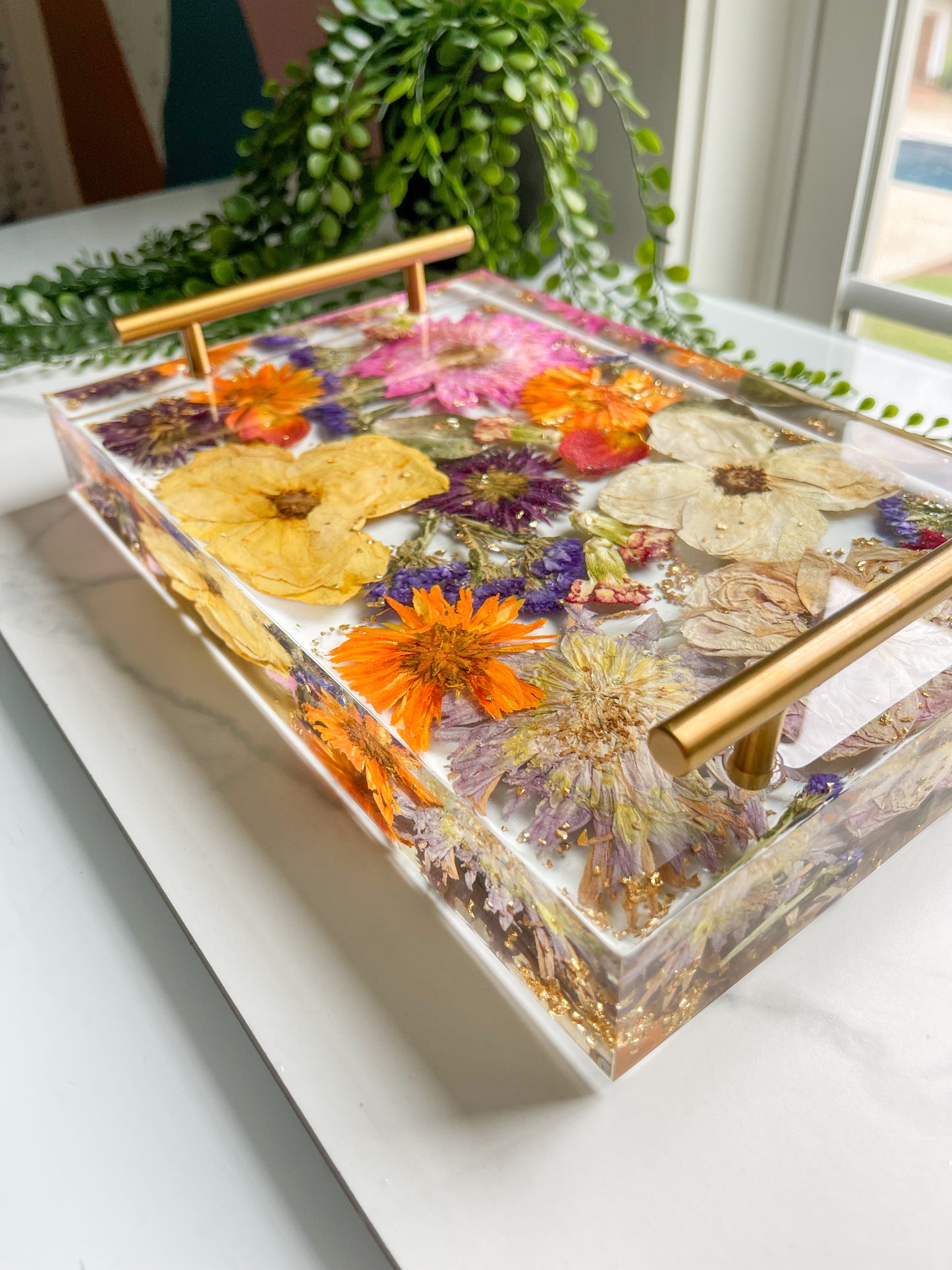 Large Resin Memorial Flower Tray