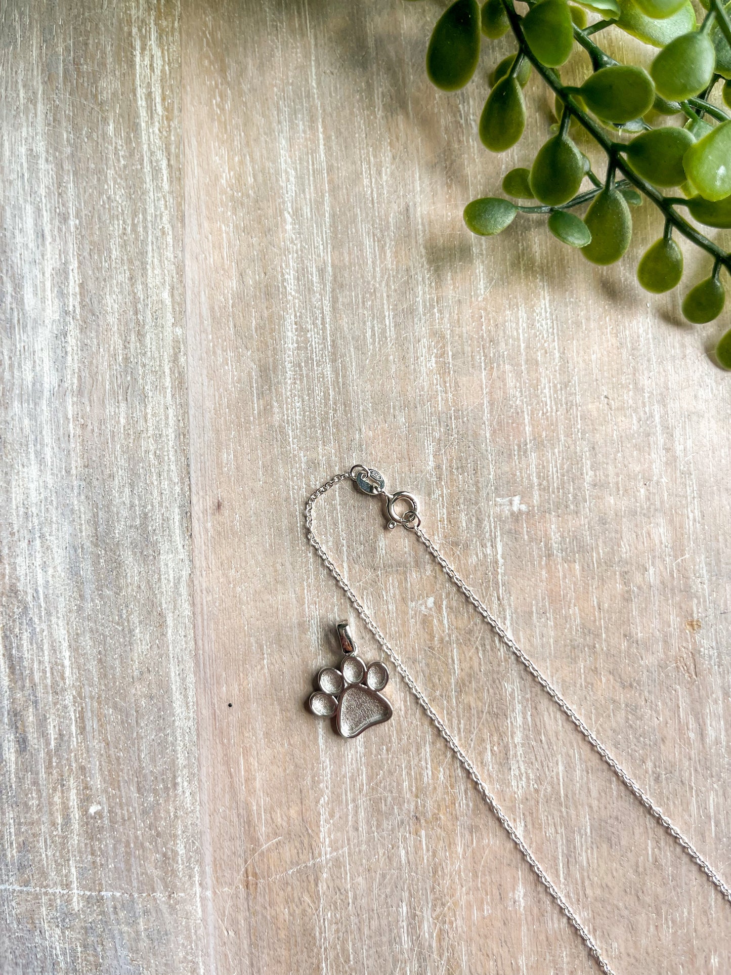 925 Sterling Paw Print Charm 13mm