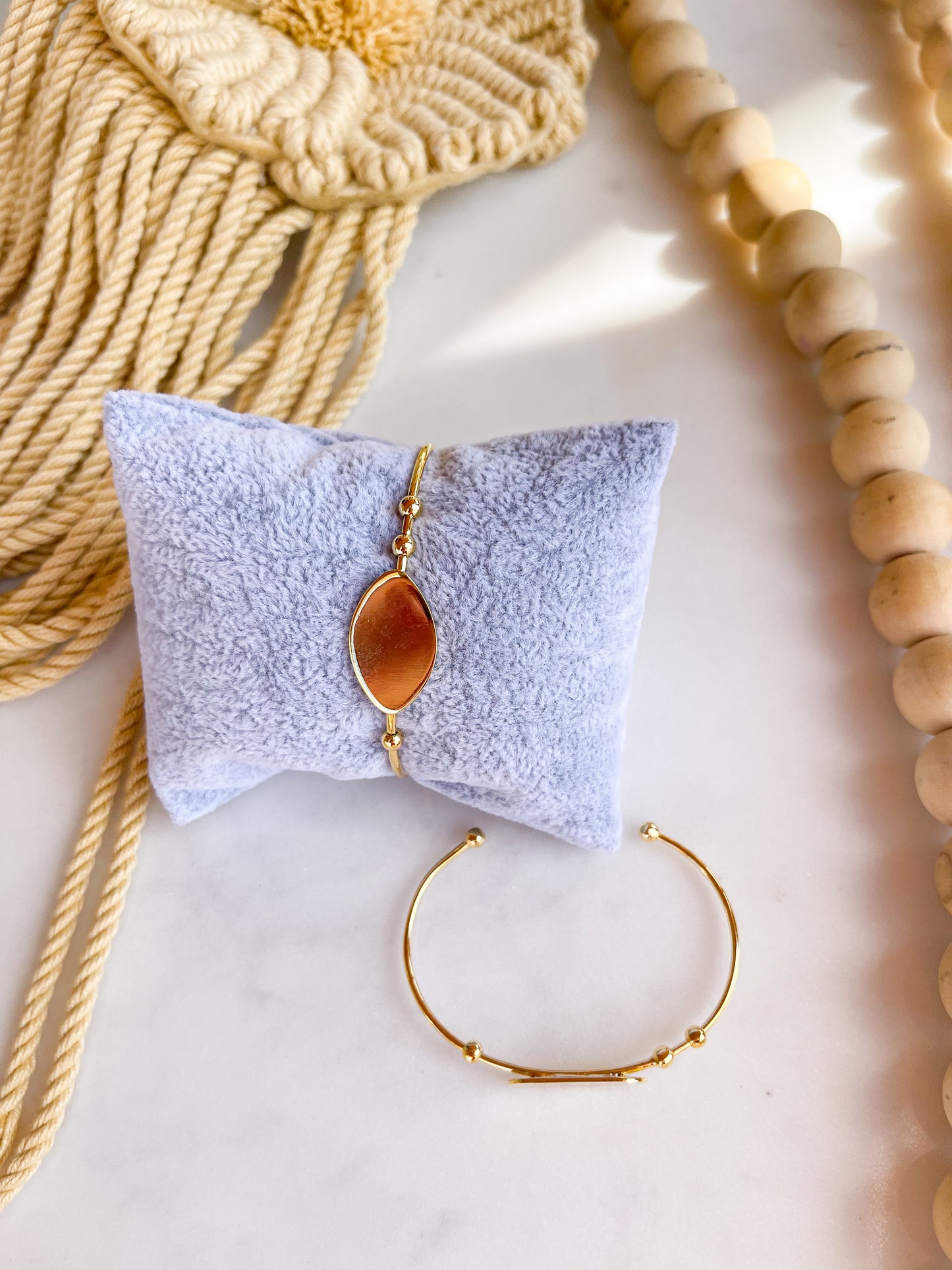 Cuff Bracelet with Stone Accent