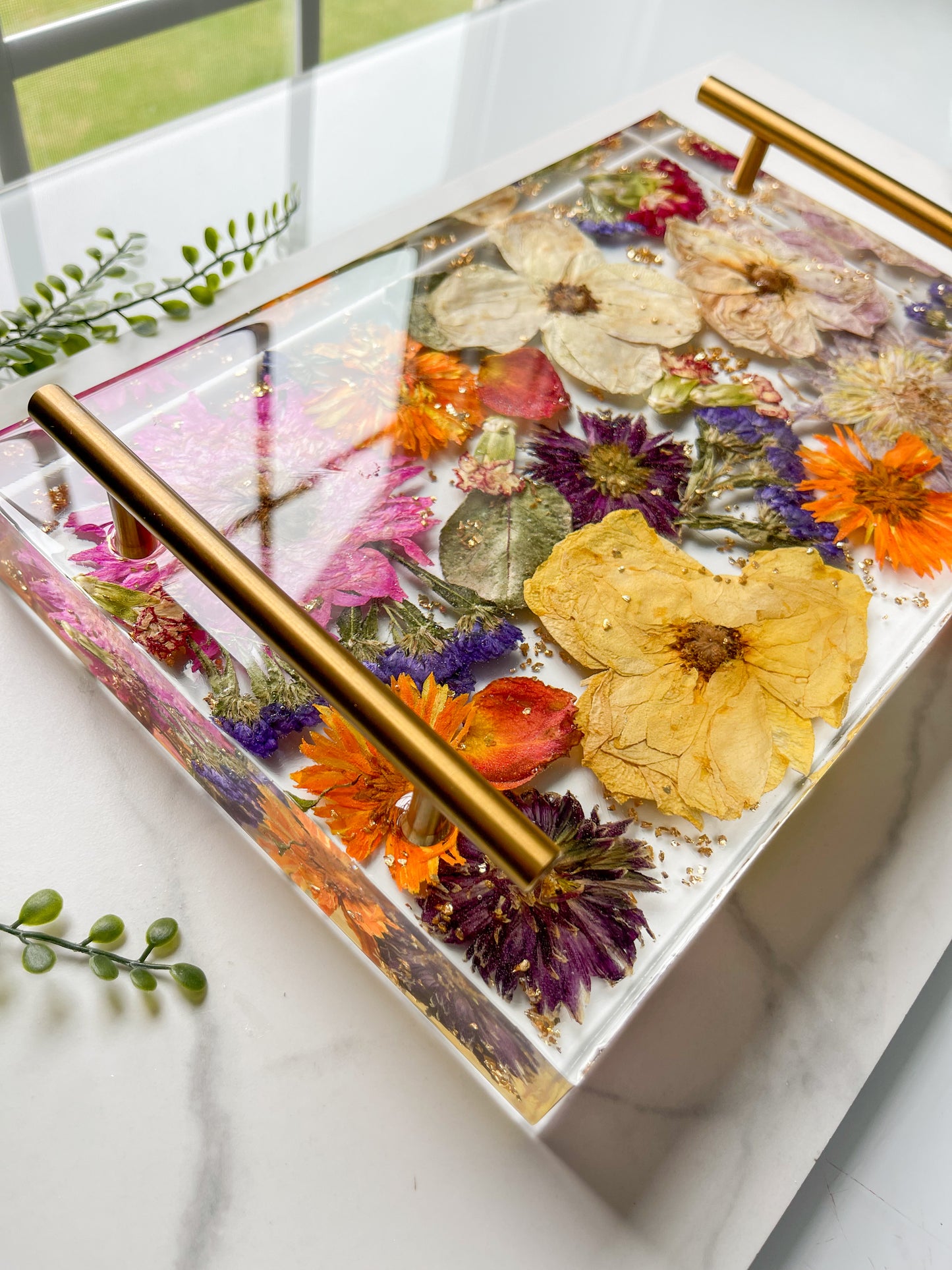 Large Resin Memorial Flower Tray