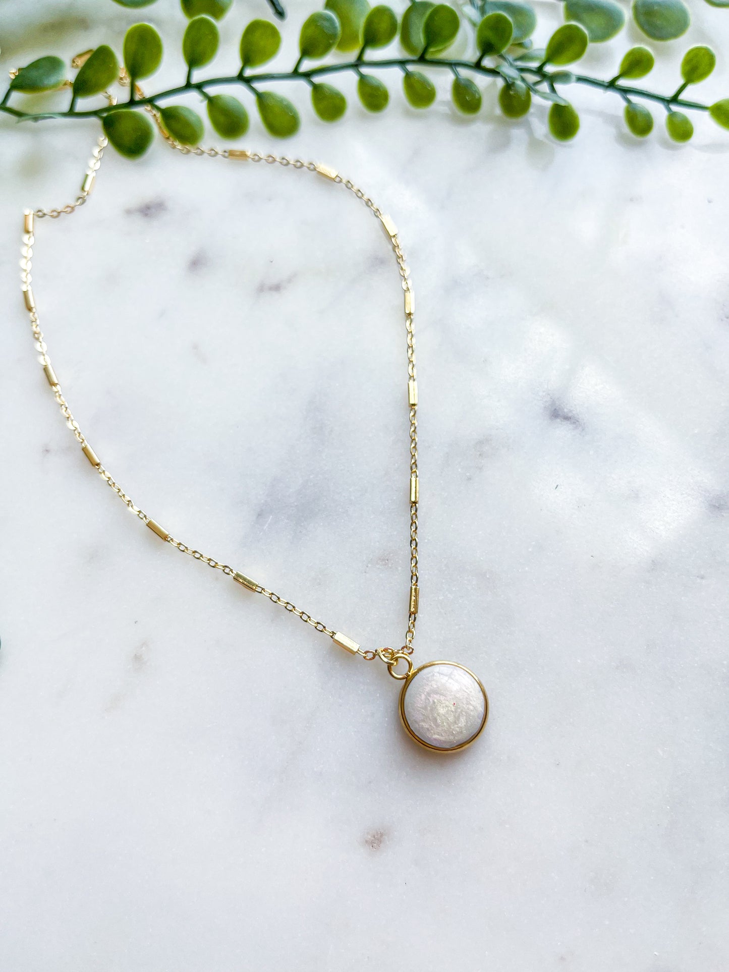 Stainless Steel Round Bezel Pendant