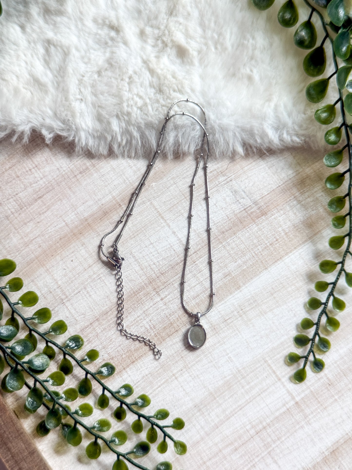 Oval Stainless Steel Necklace