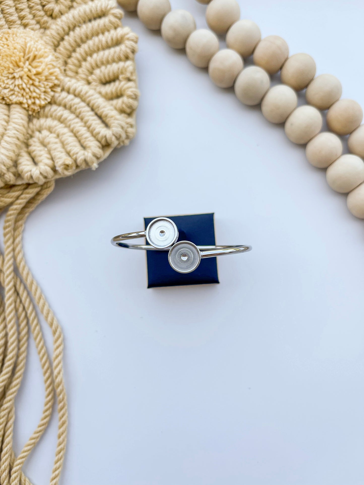 Cuff Bracelet with Round Stone Accent