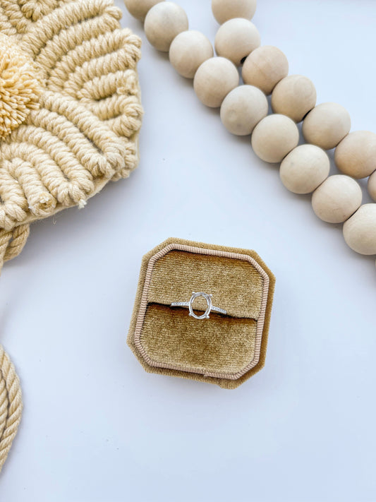 925 Sterling Oval Band Diamond Accent