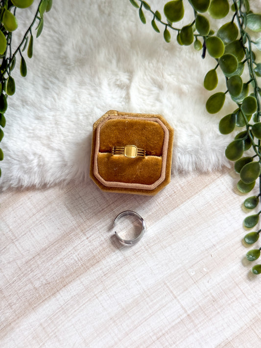 6mm Square Stainless Steel Adjustable Ring