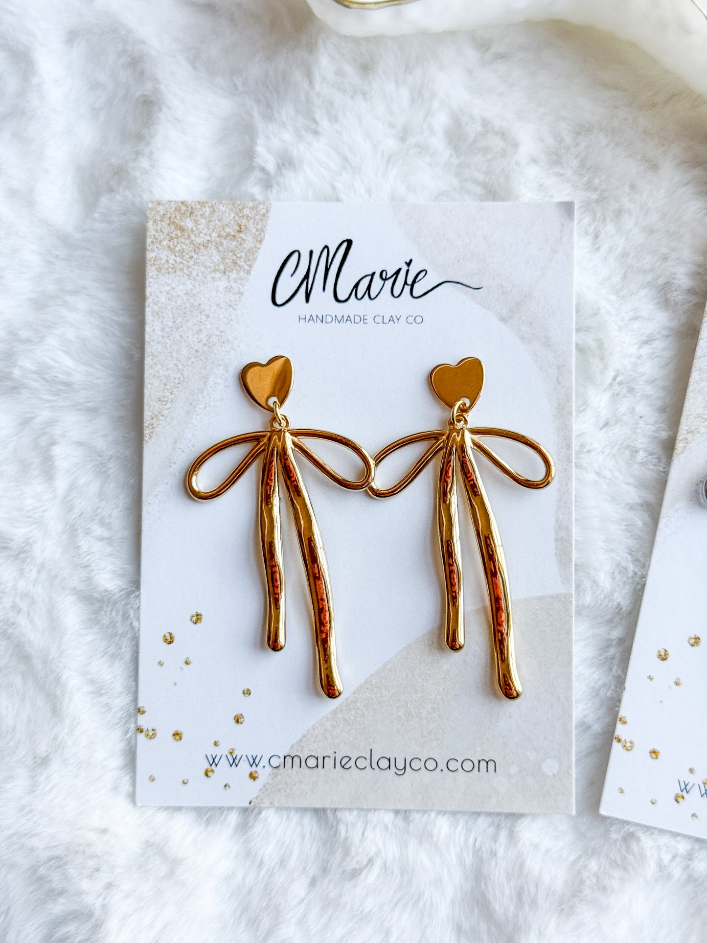 Bow Dangle Earring Gold & Silver Options