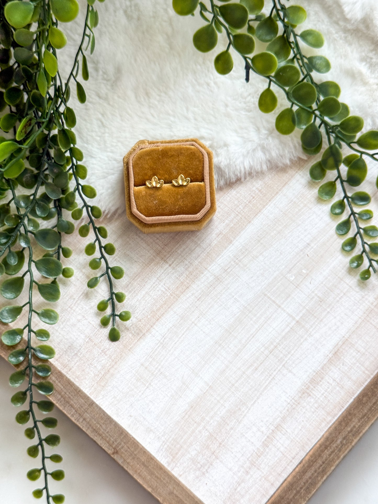 Stainless Steel 3 Stones Marquise Bezel Stud