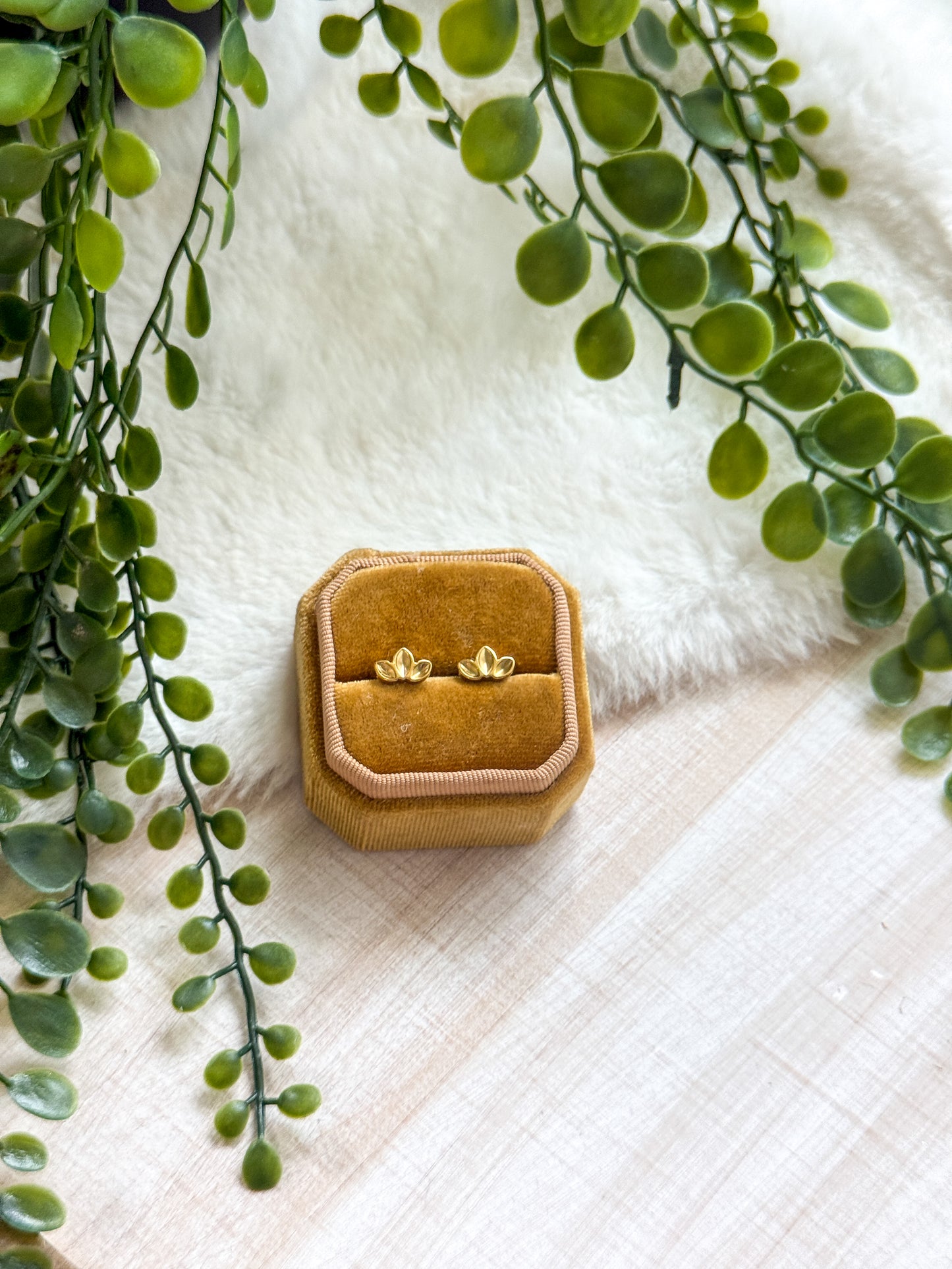 Stainless Steel 3 Stones Marquise Bezel Stud