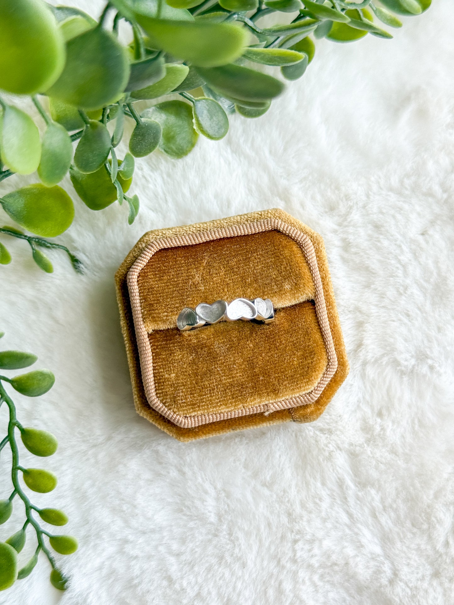 925 Sterling Hearts Band