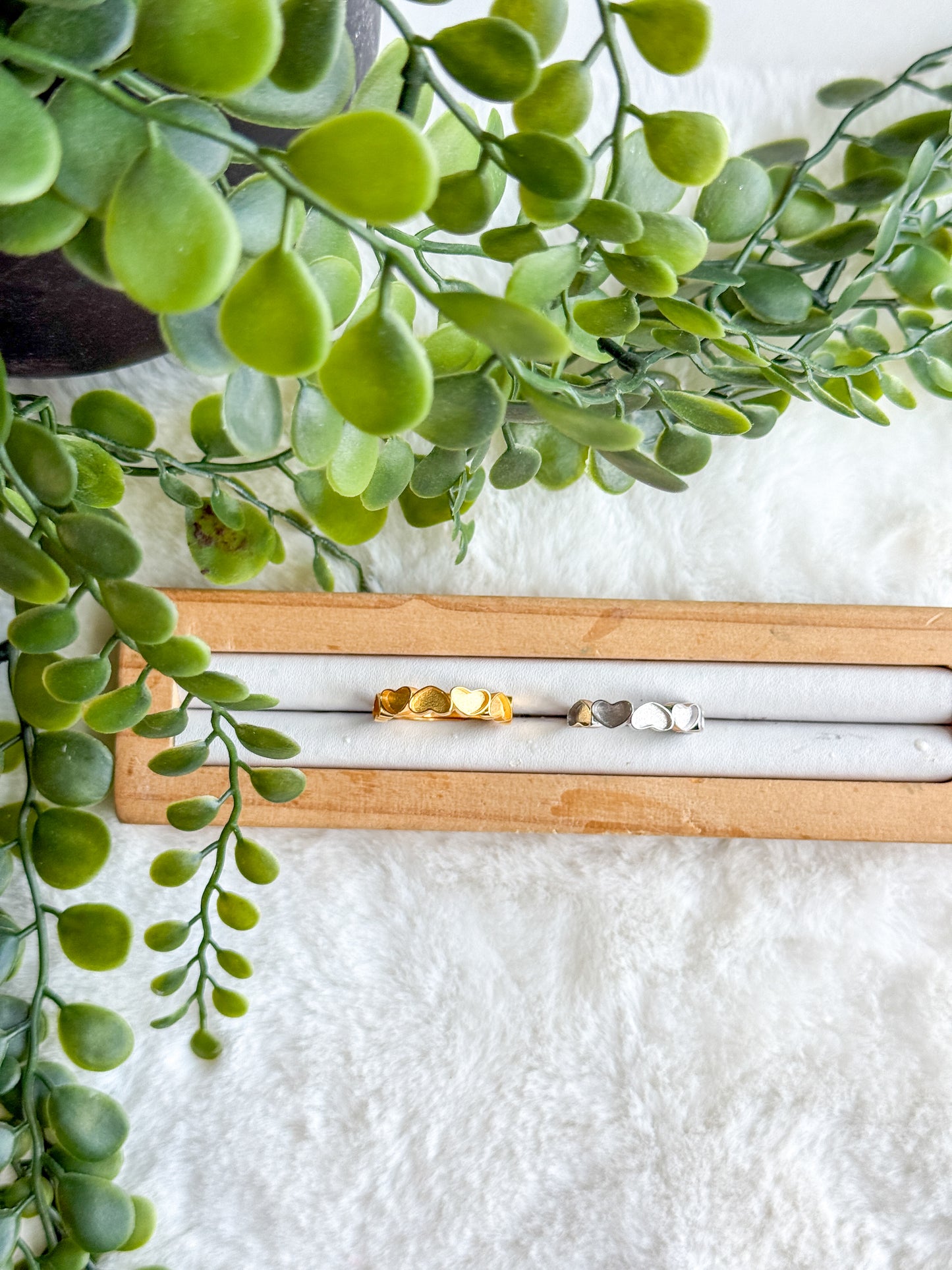 925 Sterling Hearts Band