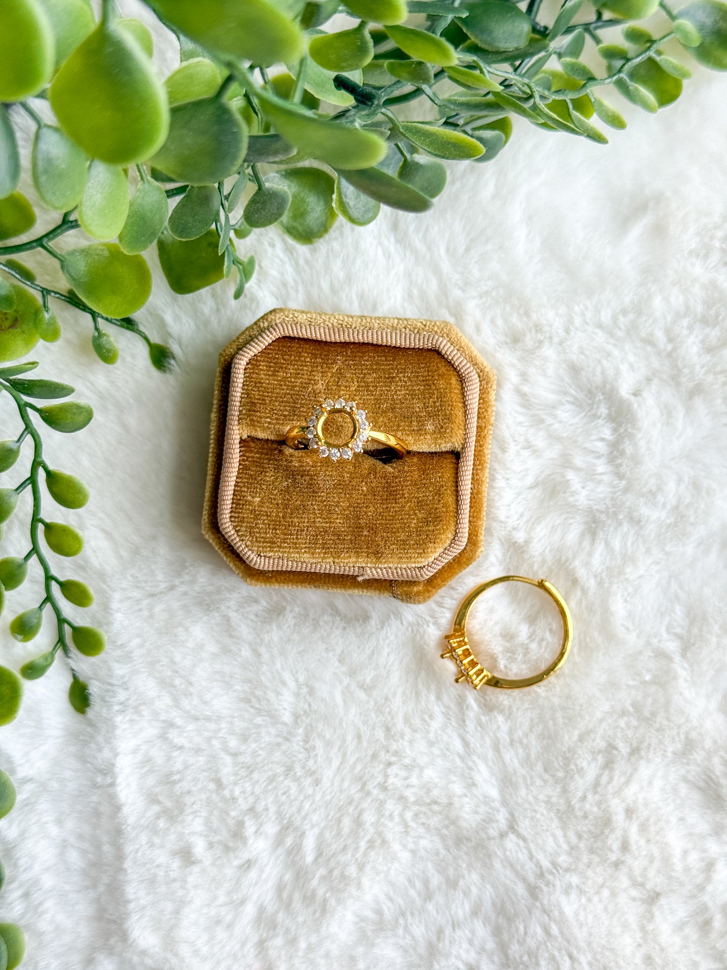 925 Sterling 7mm Round Halo Ring CZ Accent