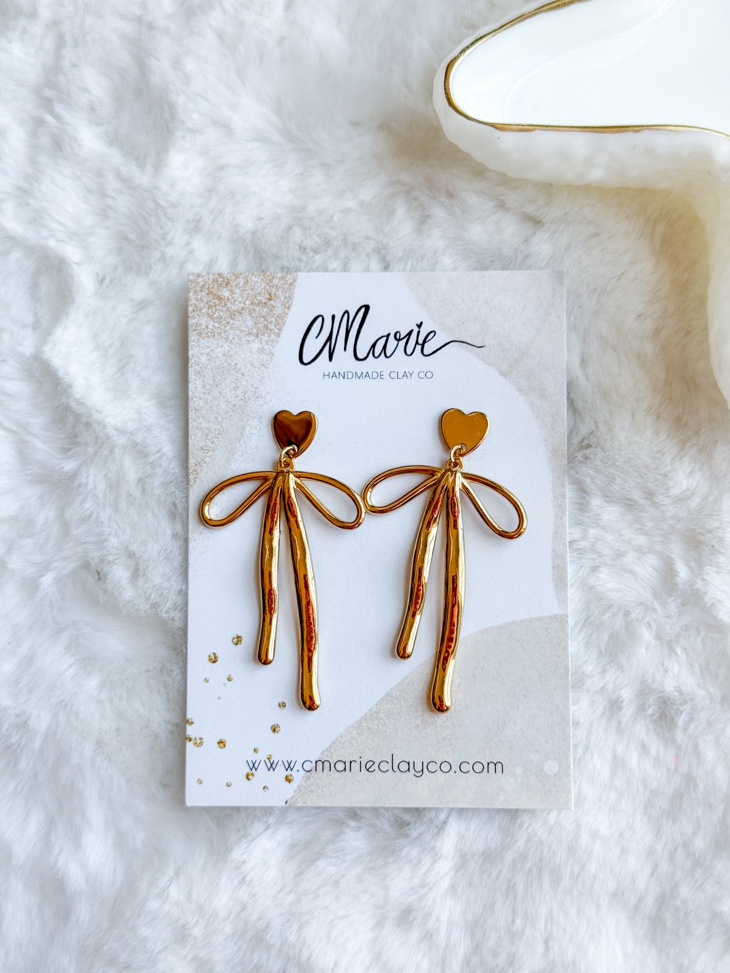 Bow Dangle Earring Gold & Silver Options