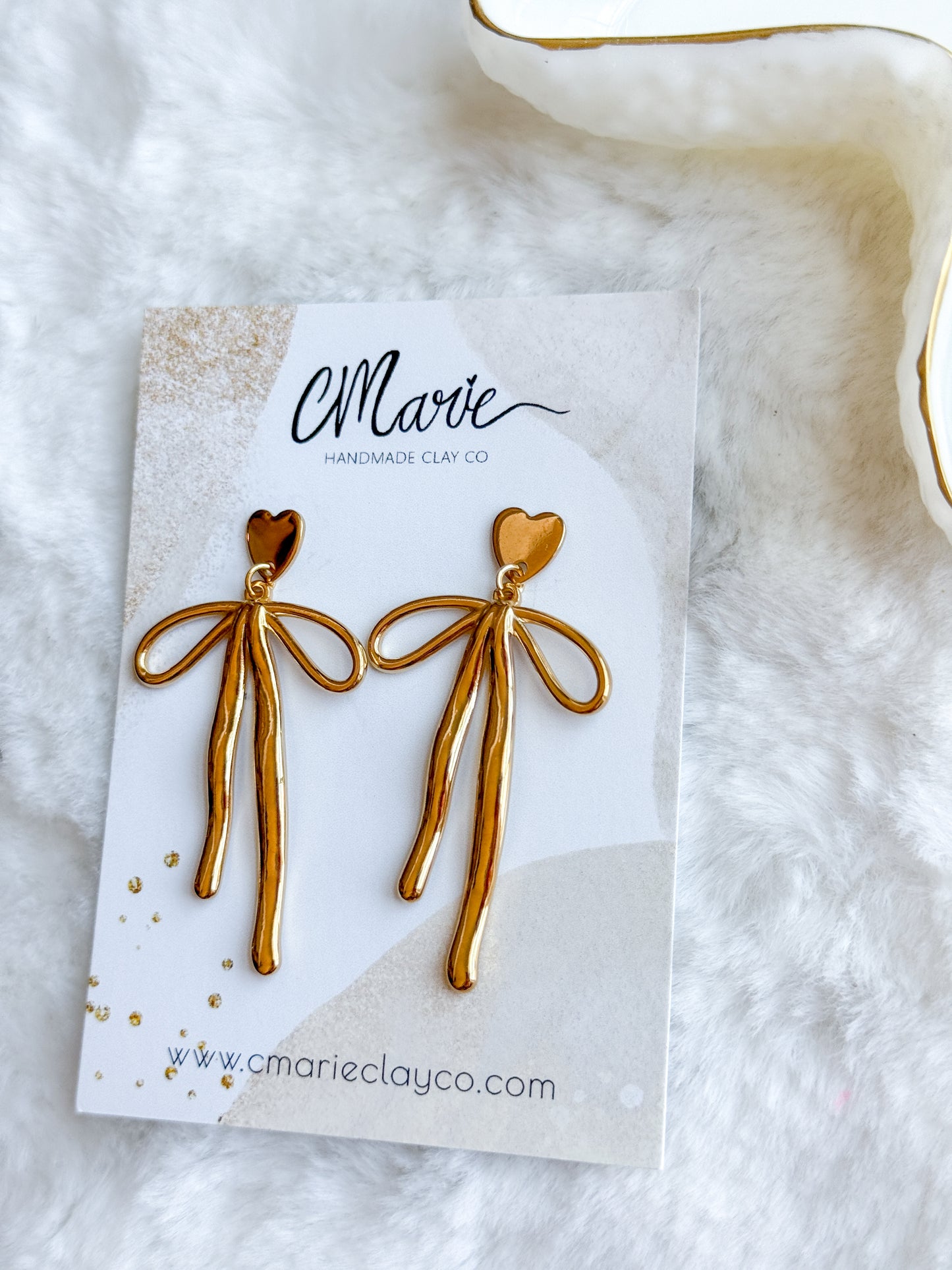 Bow Dangle Earring Gold & Silver Options