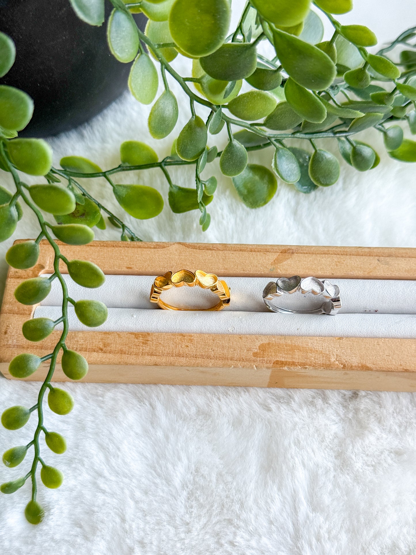 925 Sterling Hearts Band