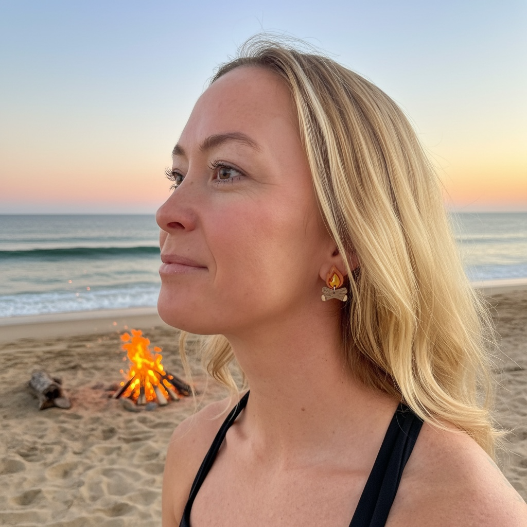 Camp Fire Earring