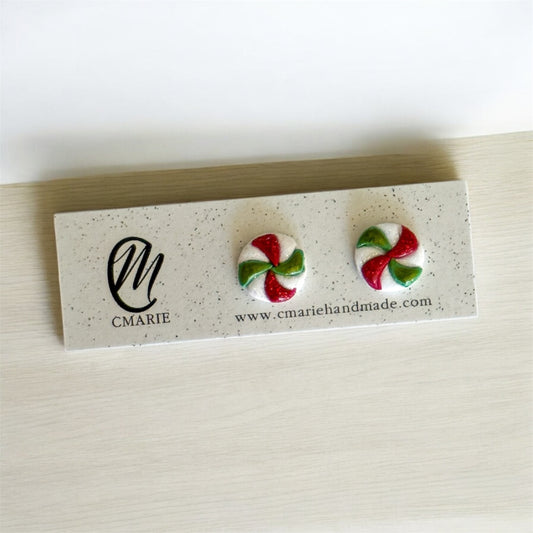 Green/Red Peppermint Studs