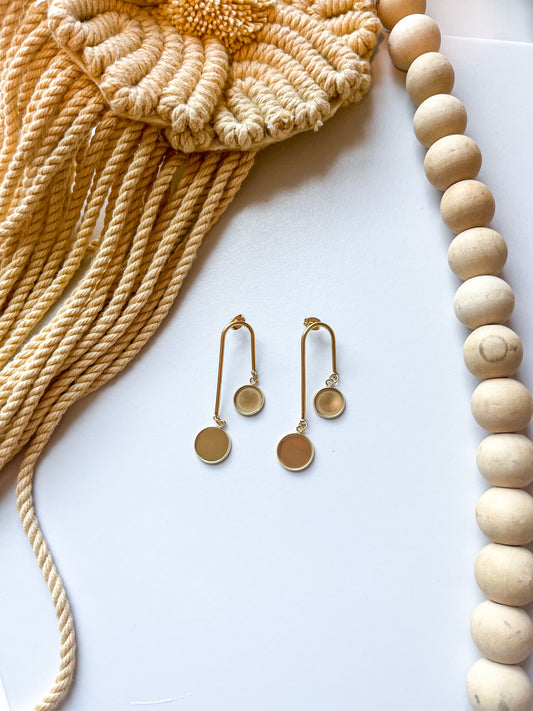 Gold Dangle Stainless Steel Earring