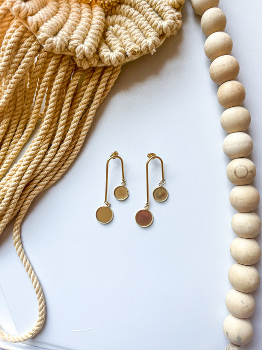 Gold Dangle Stainless Steel Earring