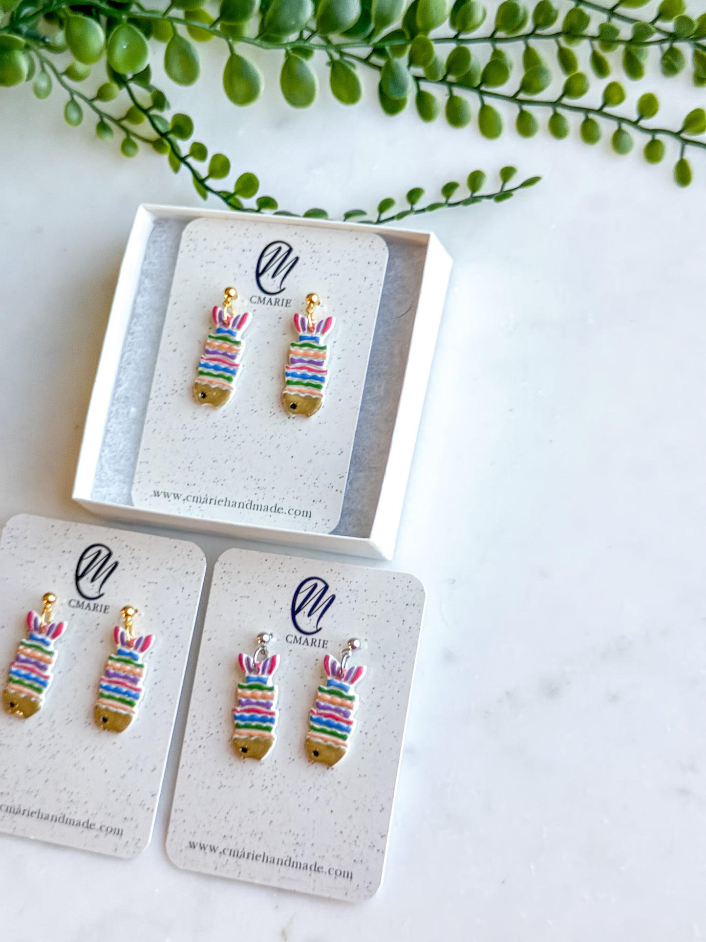 Rainbow Fish Earring