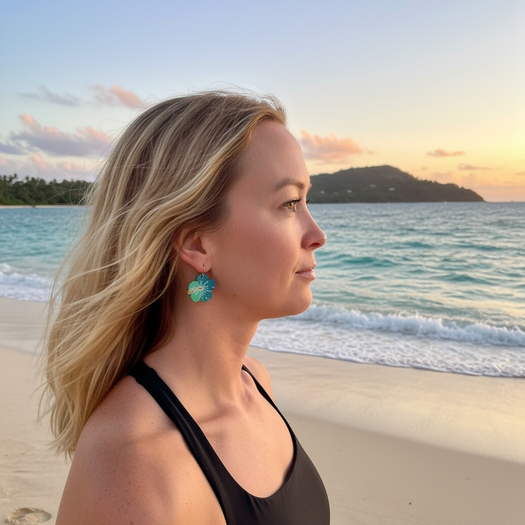 Hibiscus Earring