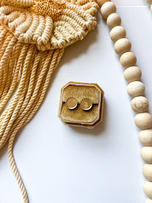 Gold Lace Prong Earring Blank