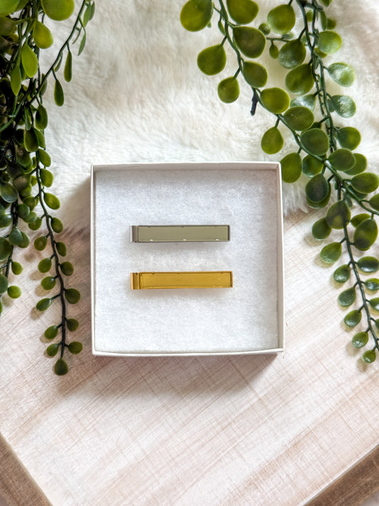 Rectangle Tie Clip Stainless Steel