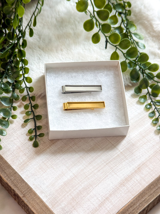 Rectangle Tie Clip Stainless Steel