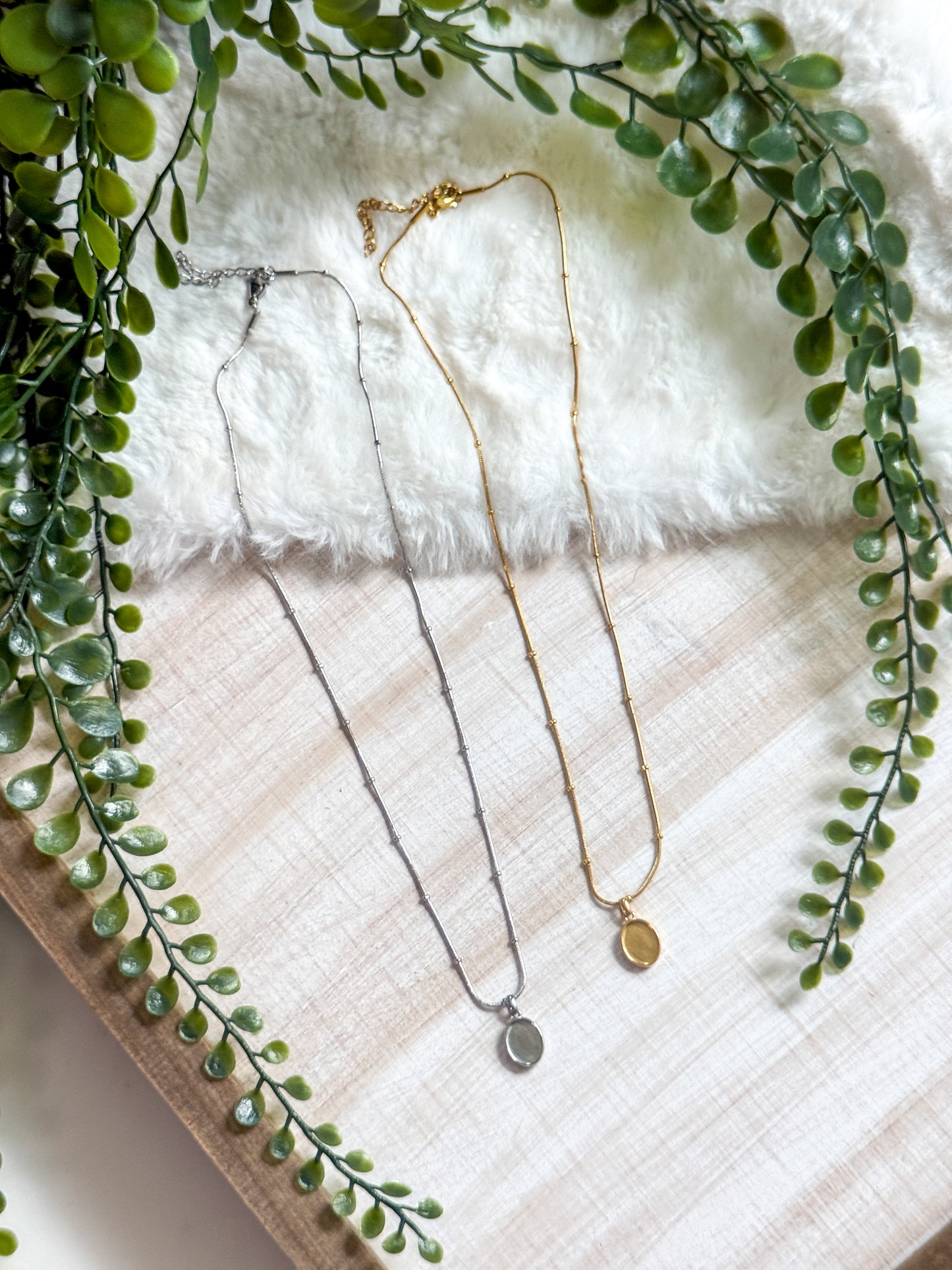 Oval Stainless Steel Necklace