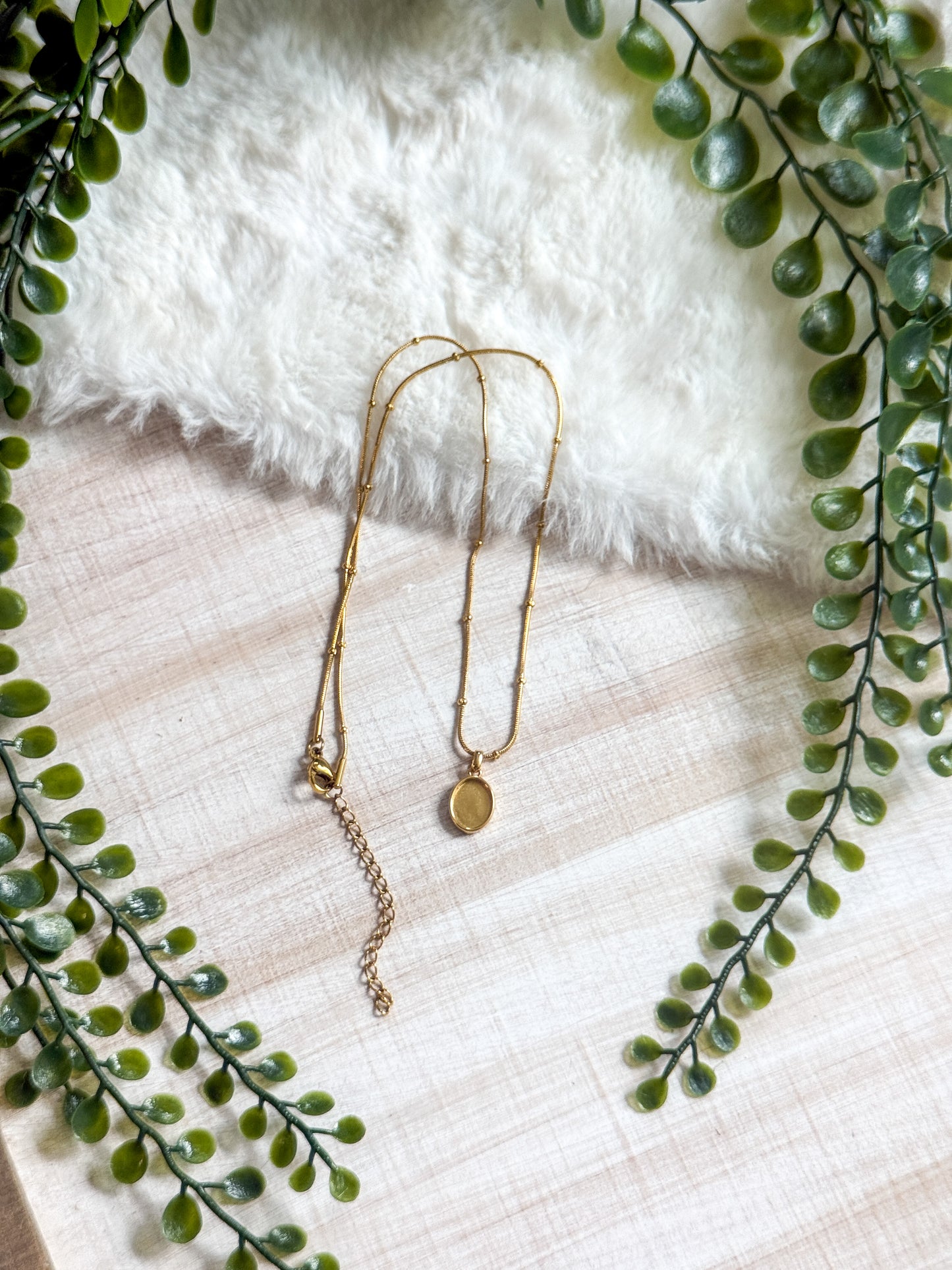 Oval Stainless Steel Necklace